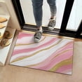 thumbnail image 2 of Pink White Gold Marble Pattern Door Rugs,Washable Non Slip Door Mats Indoor,Decorative Door Mats,Entry Mat Indoor for Entrance,Bedroom,Kitchen,Bathroom,16"x24", 2 of 6