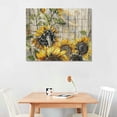 thumbnail image 2 of Orinice Sunflowers Fine Art Aesthetic Poster & Print Wall Painting for Home Decor - Ready to Hang Canvas Living Room Bedroom Office Wall Decor 20x16in, 2 of 6