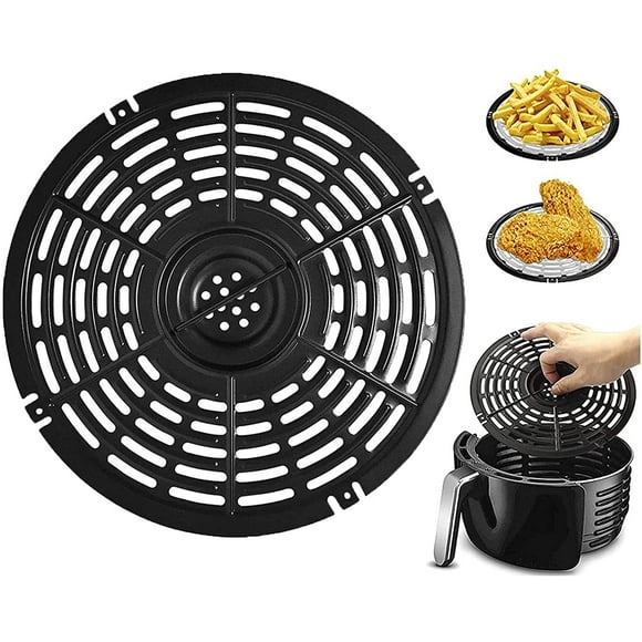 Remplacement de Poêle-Gril pour Friteuse à Air Chaud, Accessoires pour Friteuses à Air de 8,46 Pouces, Plaque Croustillante Antiadhésive pour Poêle à Frire pour Gowise, Powerxl, Gourmia, Dash, Poêles pour Friteuse à Air, Va au Lave-Vaisselle