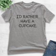 thumbnail image 2 of Kids I'd Rather Have A Cupcake T-shirt, Youth Kids Boy Girl T-Shirt, Cupcake T-shirt, Dark Heather Gray, Large, 2 of 4