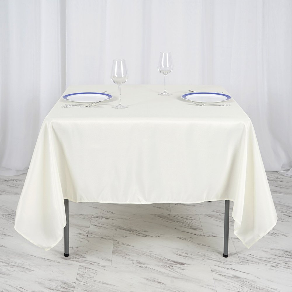 Efavormart 70" Square Linens IVORY Wholesale Linens Polyester Square