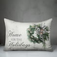 thumbnail image 3 of Creative Products Watercolor Wreath Home for the Holidays 14x20 Spun Poly Pillow, 3 of 3
