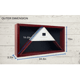 thumbnail image 2 of ILOT Large Military Shadow Box - Solid Wood Flag Case for 5' x 9.5' American Veteran Burial Flag, Velvet Like Felt Lining for Medals, and Polished Plexiglass (Mahogany), 2 of 7