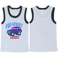 thumbnail image 4 of ToBeInStyle Boy's Pack of 4 Ultra-Soft Cotton Tank Tops - Cars - 8 Years Old, 4 of 6
