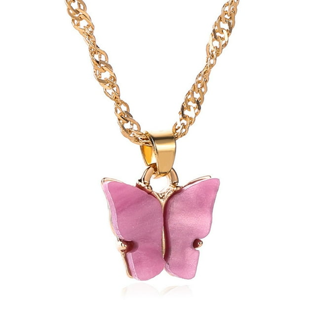 Breloque Papillon Acrylique Pendentif Mode Breloque Collier Breloque pour Fabrication de Bijoux