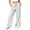 White, variant on Gytharion Women's Straight Leg Sweatpants High Waist Side Slit Lounge Pants Elastic Waist Relaxed Fit Casual Pants with Pockets for Travel