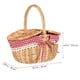 thumbnail image 3 of Cesta para guardar pan, cesta de mano, cesta de picnic para exteriores con tapas dobles, 3 of 7