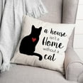 thumbnail image 3 of Creative Products House Home Cat 16 x 16 Spun Poly Pillow, 3 of 3