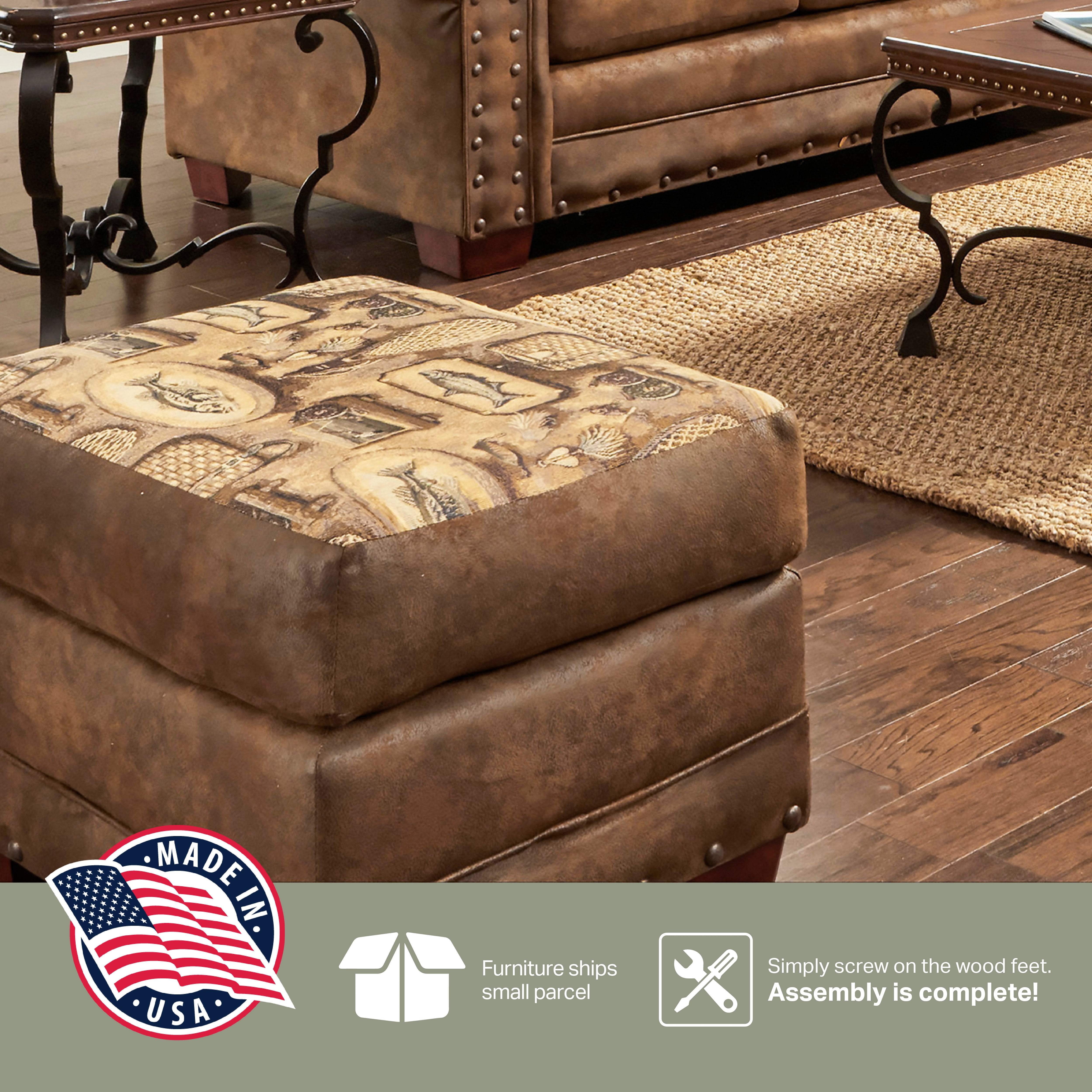 American Furniture Classics Model 8500-80 River Bend Ottoman