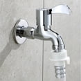 thumbnail image 1 of WHAMVOX Cold Water Control Wall Mount Kitchen Tap Faucet Silver Ceramic for Home Use 1Pcs, 1 of 8