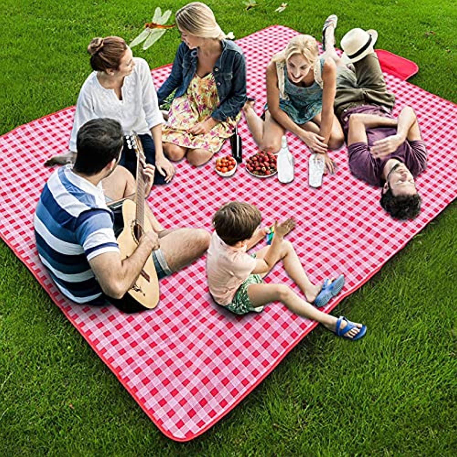Fold With Waterproof Backing for Beach ALLWA Extra Large Picnic Outdoor Blanket Mat