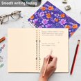 thumbnail image 4 of FORMRS 1-Subject Spiral Notebook 8" x 5" College Ruled 60 Refillable Sheet A5 Hard Cover, Purple Wildflowers Pattern, 4 of 7