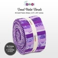 thumbnail image 5 of Soimoi Jelly Roll Fabrics for Quilting 40 Strip 2.5" Cotton Strips Bundles, Perfect Quilting Fabric for Craft Project, Precut Quilt Fabirc, Cotton Strips for Home Decor, Rugs - Tonal Violet Florals, 5 of 9