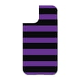 thumbnail image 3 of DistinctInk Custom SKIN / DECAL compatible with OtterBox Defender for iPhone 11 Pro MAX (6.5" Screen) - Black & Purple Bold Horizontal Stripes, 3 of 5