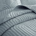 thumbnail image 2 of Beautiful by Drew Barrymore Geo Jersey Quilt, Blue, Full/Queen, Adult/Teen, 2 of 7