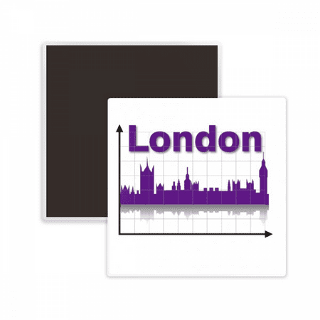 

London Outline City Axis Square Ceracs Fridge Magnet Keepsake Memento