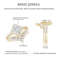 thumbnail image 5 of Rosec Jewels Lab Grown Diamond Wedding Ring Set - Floral Inspired Engagement Ring with Band (EF-VS Grade), 10K Yellow Gold, US 9.50, 5 of 6