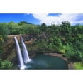 thumbnail image 2 of Hawaii  Kauai  Wailua Falls  80 Foot High Waterfall Cascading Into Deep Pool. Poster Print, 2 of 2