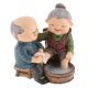 thumbnail image 2 of Adornos de pareja de ancianos, estatuas, decoración, anciano, abuela, artesanías de resina, adornos Lavado de pies, 2 of 6