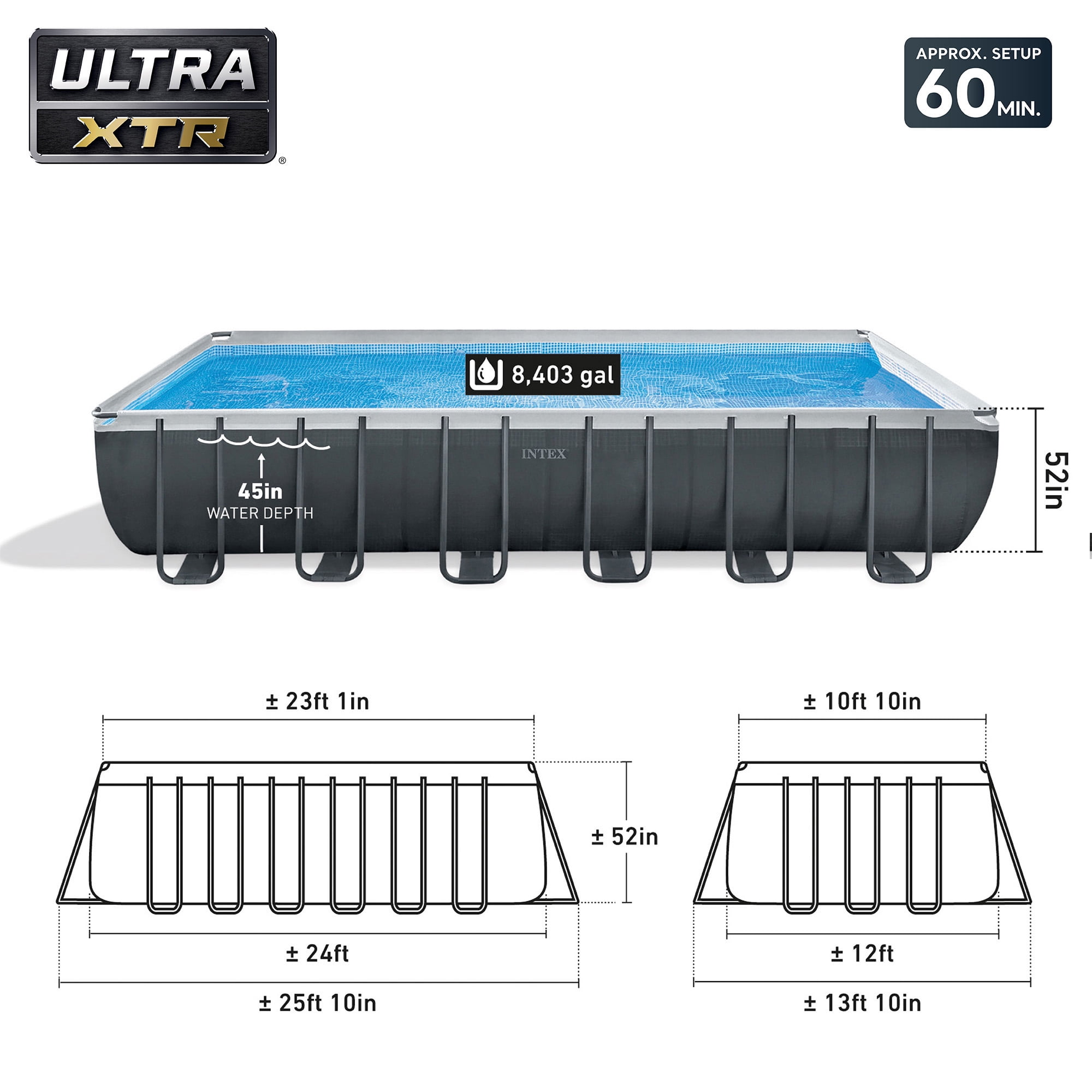 Intex ZX100 Auto Pressure Side Pool Cleaner with Quick Setup