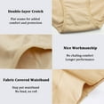 thumbnail image 5 of wirarpa Women's High Waisted Cotton Briefs, Full Coverage, 4 Pack (Large, Beige), 5 of 6