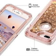 thumbnail image 4 of Apple IPhone 8 Plus / IPhone 7 Plus Tough Defender Sparkling Liquid Glitter Heart Case With Transparent Holster Clip Hot, 4 of 5