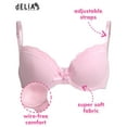 thumbnail image 6 of Girls' Training Bra - 4 Pack A-Cup Molded Wire-Free Microfiber Bralette (32A-36A), 6 of 7