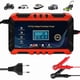 thumbnail image 1 of 12V/24V 8A Intelligent Battery Charger, Battery Charger Maintainer and Automatic Repair Portable Function with LCD Display, for Car Motorcycle Truck, 1 of 5