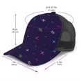 thumbnail image 2 of Lsque Mathematical Symbols Printed Trucker Hat - Baseball Cap for Men Women - Breathable Mesh Side, Adjustable Fit - for Casual Wear, 2 of 7