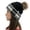 Black, variant on Dyfzdhu Women Plaid Stitching Outdoor Plush Hats Crochet Knit Button Beanie Cap Red
