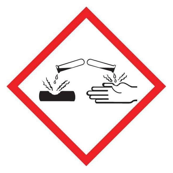 Accuform GHS Symbol Label,Polyester,1x1,250Labels LZH604EV2