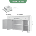 thumbnail image 4 of 55" Sideboard Buffet Cabinet with Storage, Minimalist Kitchen Storage Cabinet with Adjustable Shelf 3 Drawers & 4 Doors for Dining Living Room, 4 of 8