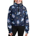 thumbnail image 5 of Uourmeti Astronauts Sharks Print Comfy Top Lightweight Pullover with Pocket Youth Athletic Top Comfy Casual Sweatshirt Sporty Zip Up Size 7-8, 5 of 7