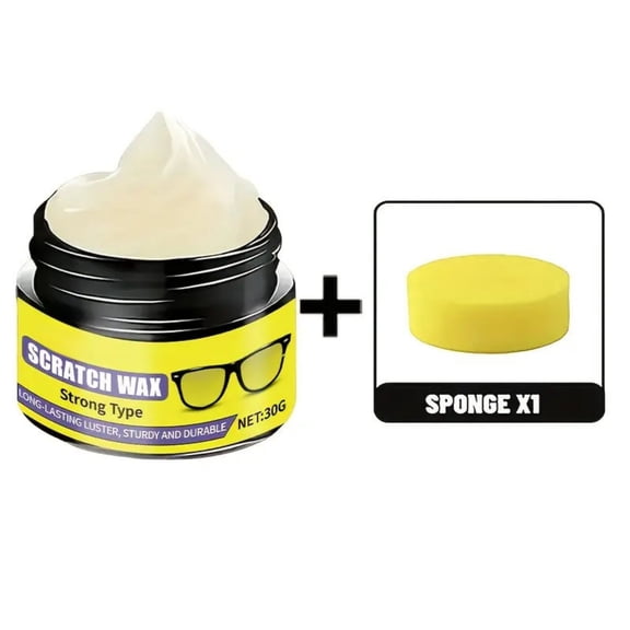 Eyeglass Scratch Repair Wax Lens Polishing Paste with Sponge for Glasses Sunglasses Car Windows