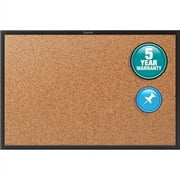 Quartet Classic Series Bulletin Board 48" Height x 96" Width - Brown Natural Cork Surface - Self-healing, Durable, Sturdy - Black Aluminum Frame - 1 / Each