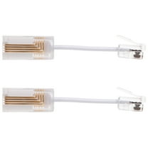 WORGEOUS 2-Pack Phone Cord Detangler for Telephone Cable Wire Cords, White Color