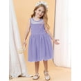 thumbnail image 6 of V.&GRIN Toddler Girl Dress Purple Tutu Sundress for Flower Girls Wedding Princess Dress Up Clothes 2T, 6 of 8
