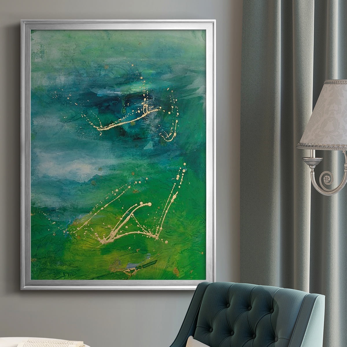 Peaceful Diptych I Premium Framed Print, in Gold, Black, or Silver - Ready to Hang