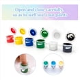 thumbnail image 5 of 120 Tiras de Latas de Pintura Vacías de 3 Ml con Juego de 30 Pinceles, Vasos de Pintura Transparentes con Tapa Acrílica para Escuela de Arte de Pintura, 5 of 5