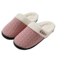 thumbnail image 4 of Povozer Women's Indoor Bedroom Slipper with Memory Foam, Wool-Like House Shoe with Anti-Skid Rubber Sole for Ladies(Light Pink,6.5), 4 of 6