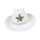 thumbnail image 5 of Sombrero de vaquera de ala grande para el sol, ideal para montar a caballo, acampar y pescar. Blanco, 5 of 9