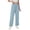 Light Blue, variant on Women's Plus Size Corduroy Elastic Waist Pocket Long Pants, Soft 98%Cotton 2%Spandex Trousers, Comfortable High Waist Wide Leg Casual Trousers for Women (S-2XL)