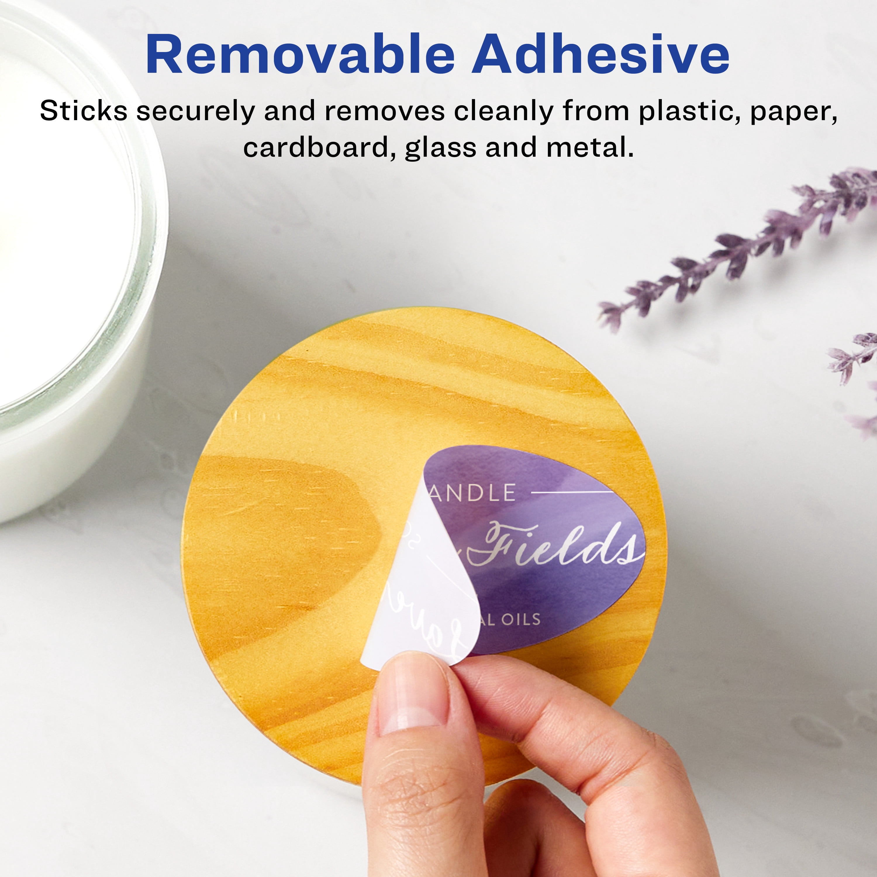 Avery Removable Oval Labels, 2" x 3-1/3", 200ct