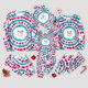 thumbnail image 2 of Conjuntos de pijamas coloridos a juego para toda la familia con estampado de muñeco de nieve navideño (resistentes al fuego), 2 of 5
