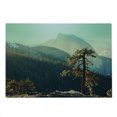 thumbnail image 2 of Yosemite Cutting Board, Yosemite National Park from the Top of Mountain Misty Morning Landscapes Photo, Decorative Tempered Glass Cutting and Serving Board, Large Size, Teal Brown, by Ambesonne, 2 of 5