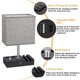 thumbnail image 5 of Lámpara de mesa regulable Kakanuo para mesita de noche con puertos USB-C, gris, 5 of 7