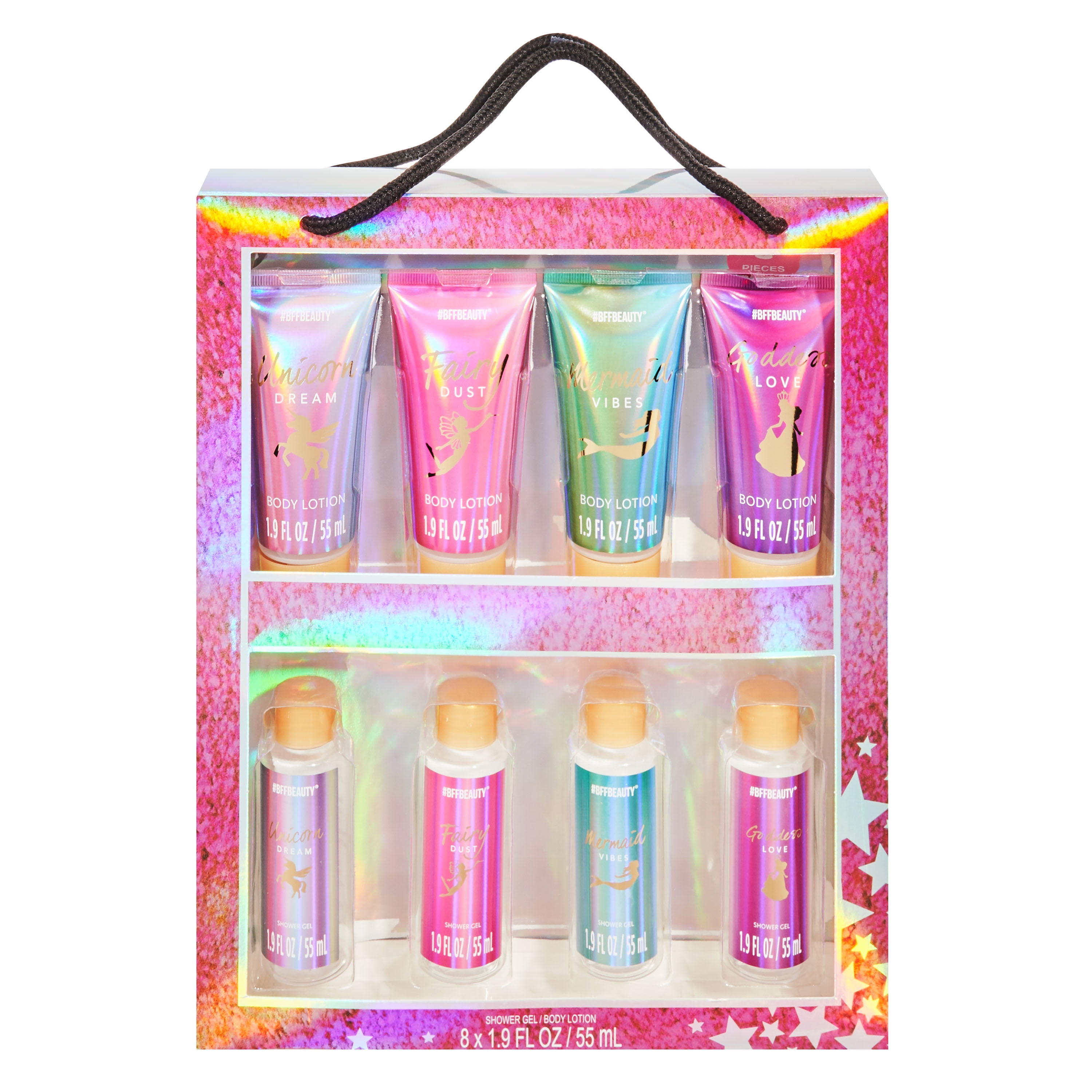 BFF Beauty Fantasy Bath and Body Gift Set Pink, 8 pieces