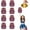 Purple Gold, variant on 8 PCS Cheerleader Pom Poms,with Baton Handle for Rooters Cheering Squad Team Spirit Sports (Blue Gold)