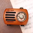 thumbnail image 5 of PRUNUS R-818 Radio retro de madera con altavoz Bluetooth, radio FM VHF portátil pequeña, radio recargable, altavoz de graves con excelente calidad de graves, admite entrada auxiliar., 5 of 5