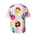 thumbnail image 2 of Disketp Men's Hawaiian Donut Print Shirts Button Down Holiday Beach Shirts-Medium, 2 of 7